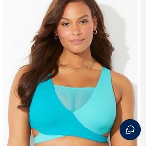 !!!NWT!! Swimsuits For All - Turquoise Color Block bikini.